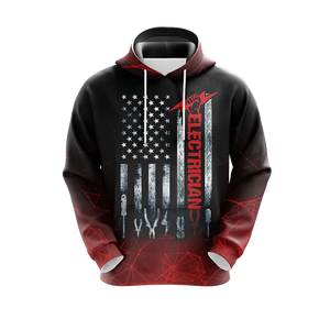 Patriotic Electrician American Flag Unisex 3D Hoodie