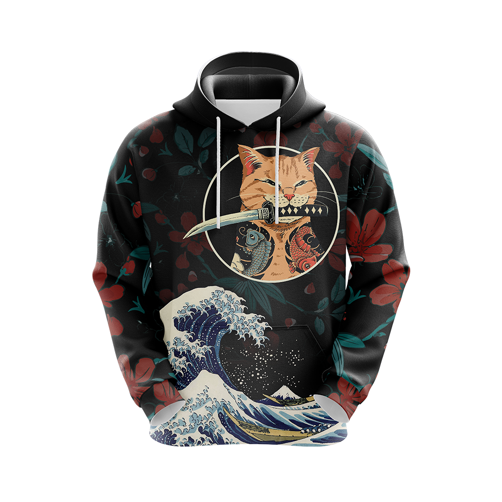 Cat Japanese Unisex 3D Hoodie