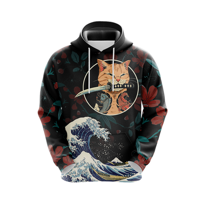 Cat Japanese Unisex 3D Hoodie