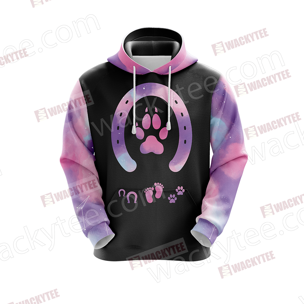 Never Walk Alone Dog and Horse Unisex 3D Hoodie