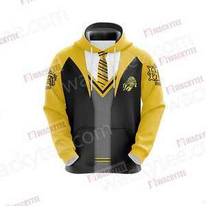Harry Potter Hogwarts Uniform Hufflepuff House Unisex 3D Hoodie