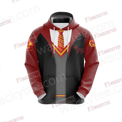 Harry Potter Hogwarts Uniform Gryffindor House Unisex 3D Hoodie