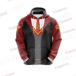 Harry Potter Hogwarts Uniform Gryffindor House Unisex 3D Hoodie