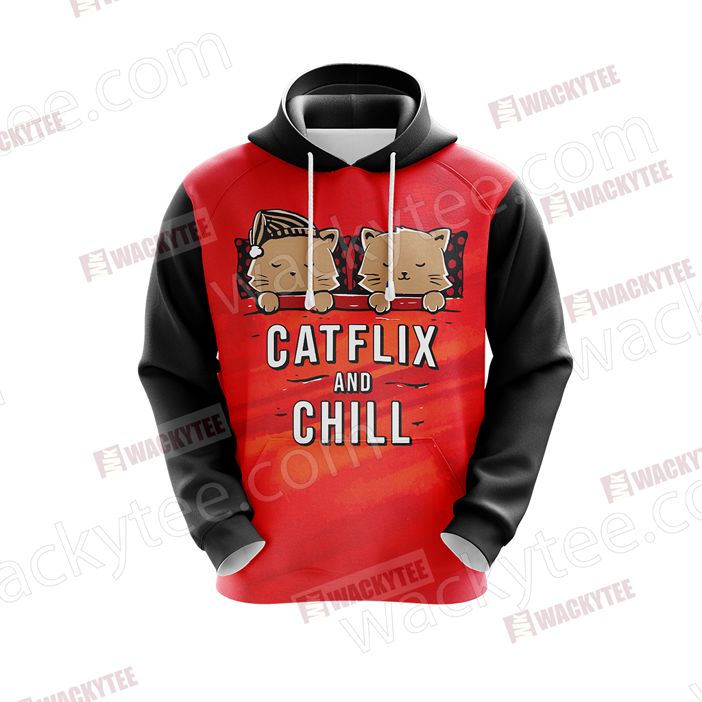 Catflix And Chill 3D Hoodie