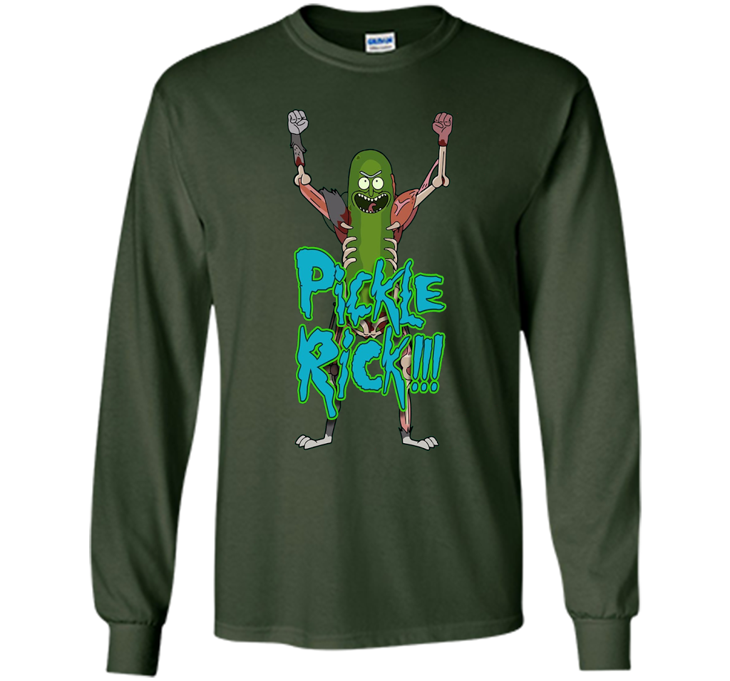 Pickle Funny Rick T-shirt cool shirt Forest Green