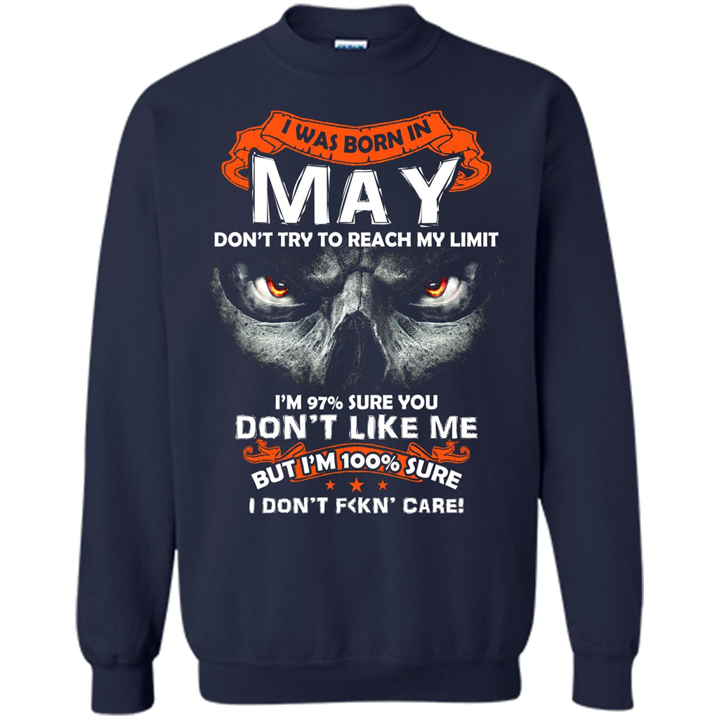 May T-shirt I Was Born In May T-shirt Navy