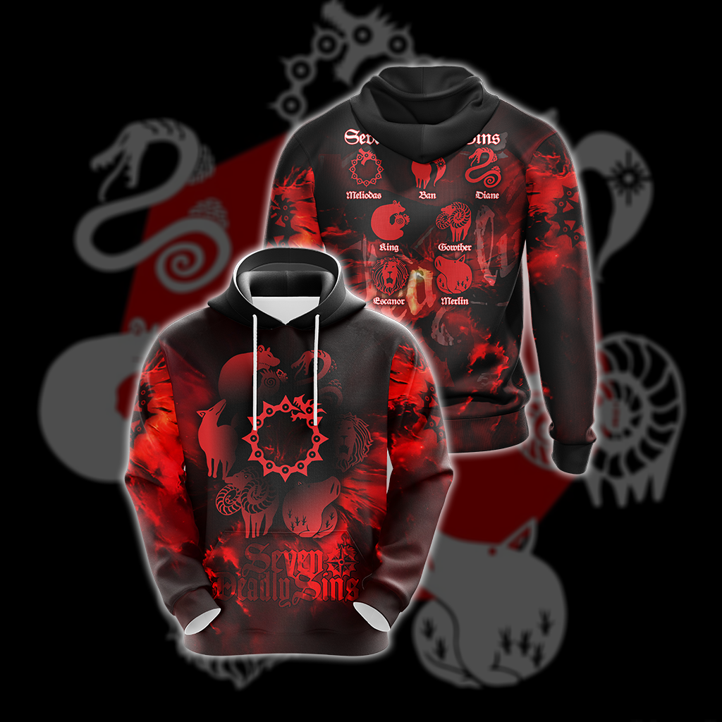 The Seven Deadly Sins  Unisex 3D Hoodie