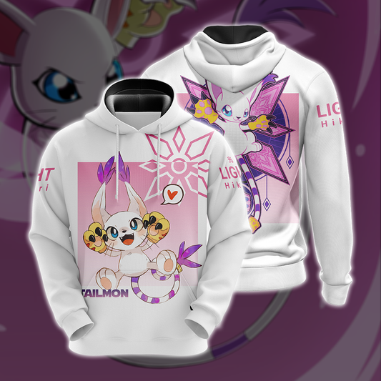 Digimon Tailmon Unisex 3D Pullover Hoodie