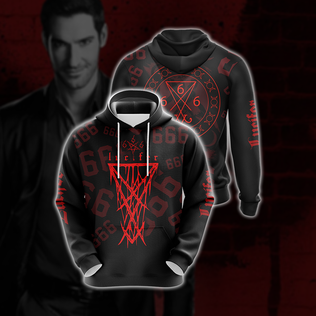 Lucifer (tv series) 666 tattoo Unisex 3D Hoodie