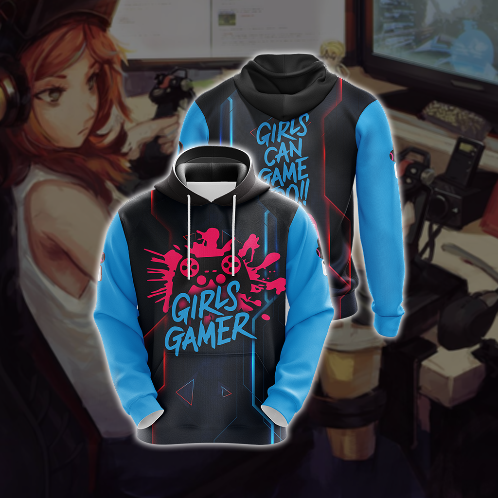 Girls Gamer Gaming Lovers Unisex 3D Hoodie