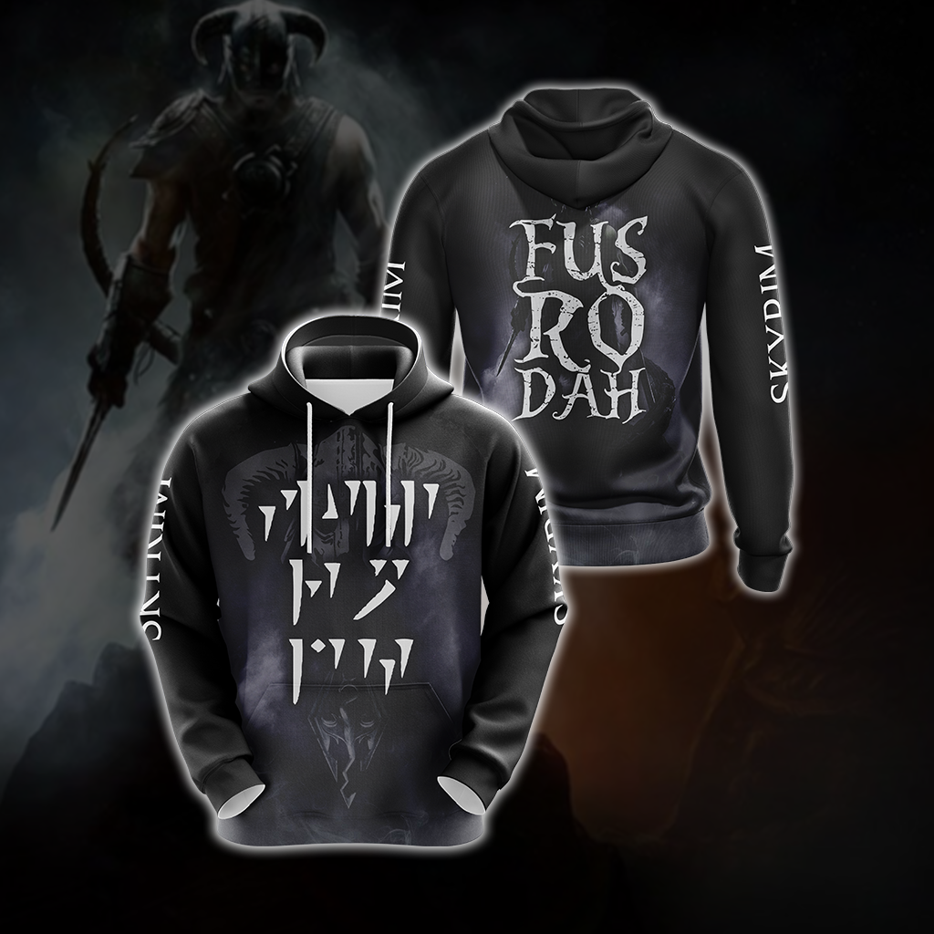 Skyrim Fus Ro Dah VerSion Unisex 3D Hoodie