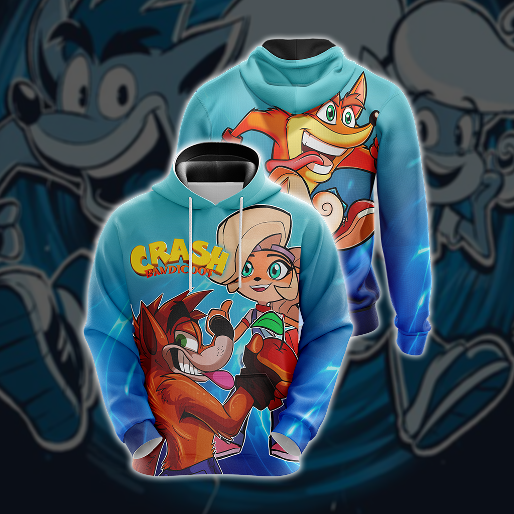 Crash Bandicoot - Crash and Coco Unisex 3D Hoodie