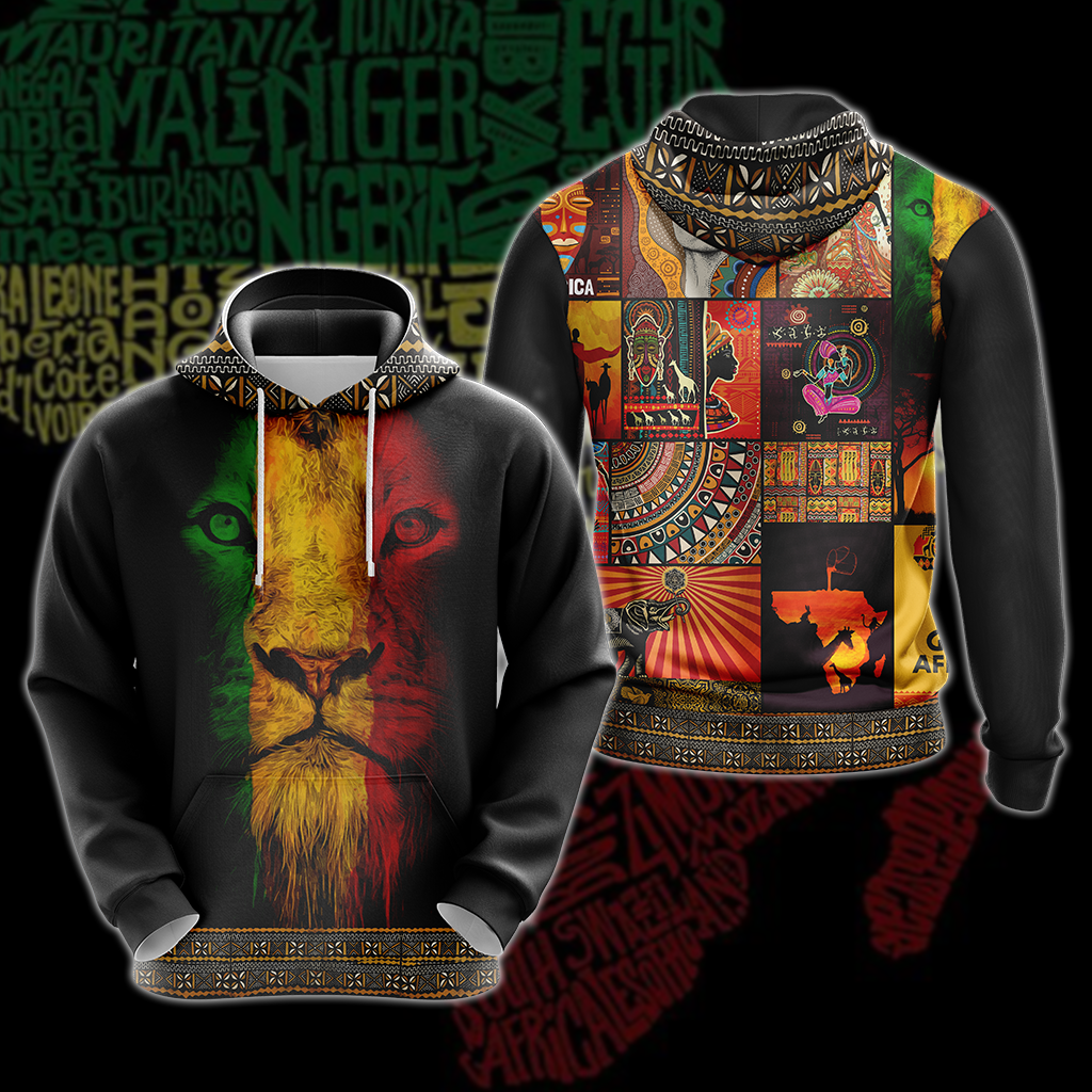 African Culture Unisex T-shirt Zip Hoodie Pullover Hoodie Hoodie