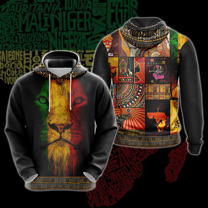 African Culture Unisex T-shirt Zip Hoodie Pullover Hoodie Hoodie