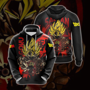 Dragon Ball Son Goku Super Saiyan Unisex 3D Pullover Hoodie