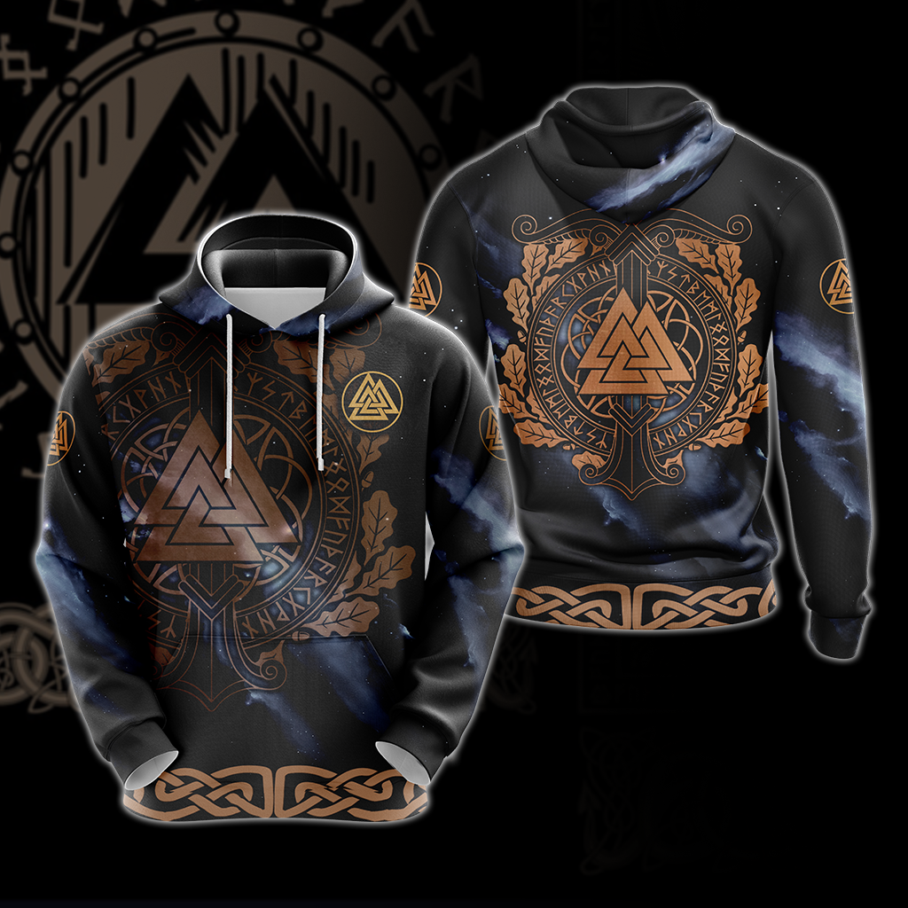Asgard Viking Symbol T-shirt Zip Hoodie Pullover Hoodie Hoodie