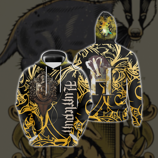 The Hogwarts Castle Hufflepuff Harry Potter Unisex 3D Hoodie