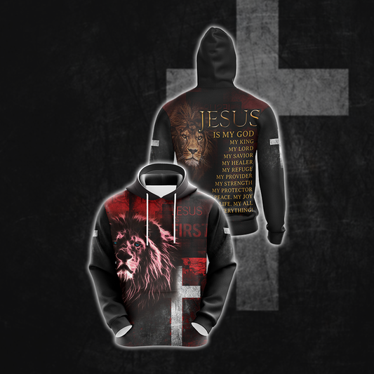 Chirstian Jesus Is My God My King My Lord Unisex 3D Hoodie