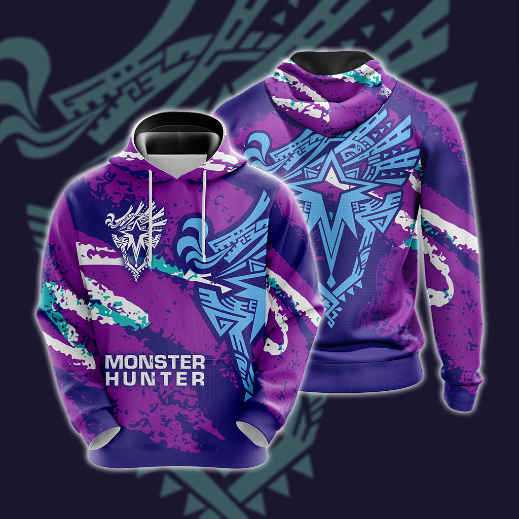 Monster Hunter World Iceborne - Logo Unisex 3D Pullover Hoodie