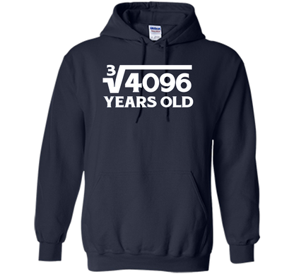 Funny Math Geek 16th Birthday Cube Root T-Shirt 16 Year Old shirt Navy