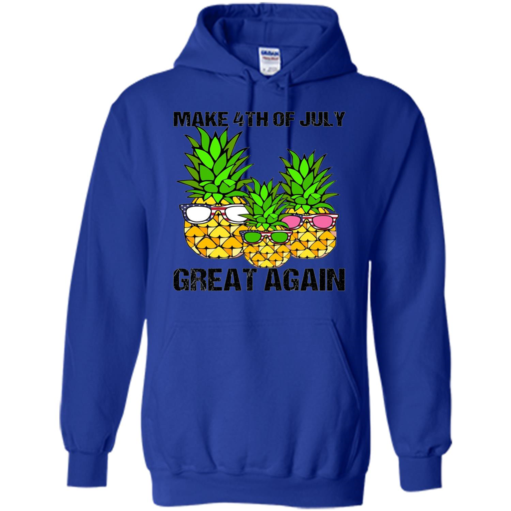 Funny Pineapple Flag T-shirt Make 4th Of July Great Again Royal