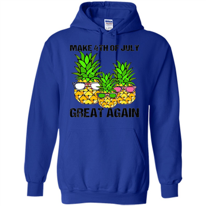 Funny Pineapple Flag T-shirt Make 4th Of July Great Again Royal