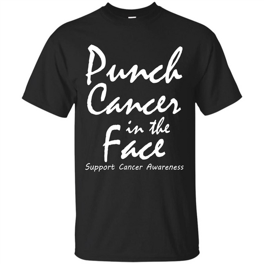 Support Cancer Awareness In The Face T-shirt Black