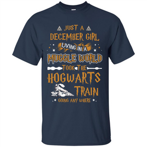 Harry Potter T-shirt Just A December Girl Living In A Muggle World