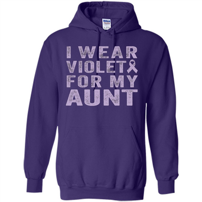 Cancer Awareness T-shirt I Wear Violet For My Aunt T-shirt Purple