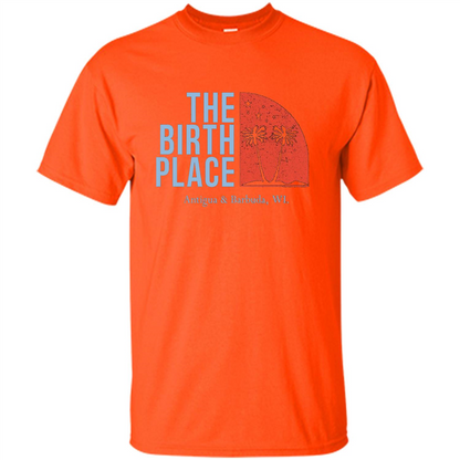 The Birth Place Antigua and Barbuda, WL T-shirt Orange