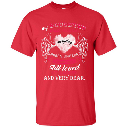 Parent T-shirt My Daughter Walks Beside Me Everyday Unseen T-shirt Red