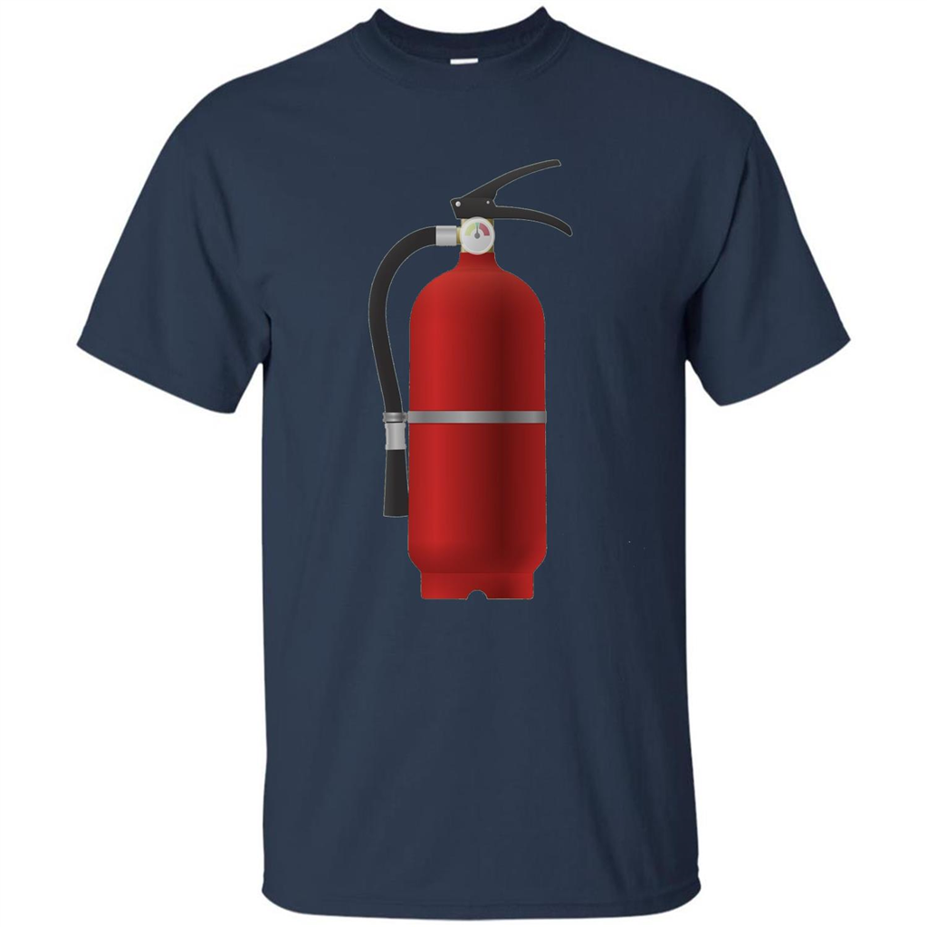 Fire Extinguisher T-shirt Emergency Fire Protection Navy