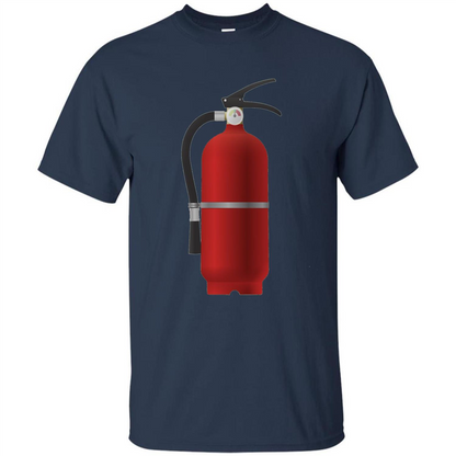 Fire Extinguisher T-shirt Emergency Fire Protection Navy