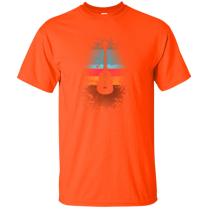 Guitar Vintage Sunset Uke And Instruments T-shirt Orange