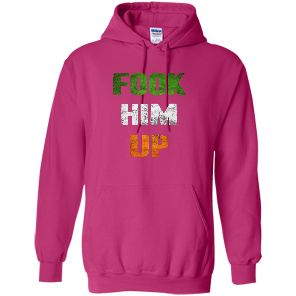 Funny Boxing T-shirt Fook Him Up Irish Boxing T-shirt Heliconia