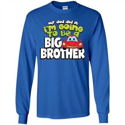 Car Brother T-shirt I'm Going To Be a Big Brother Royal