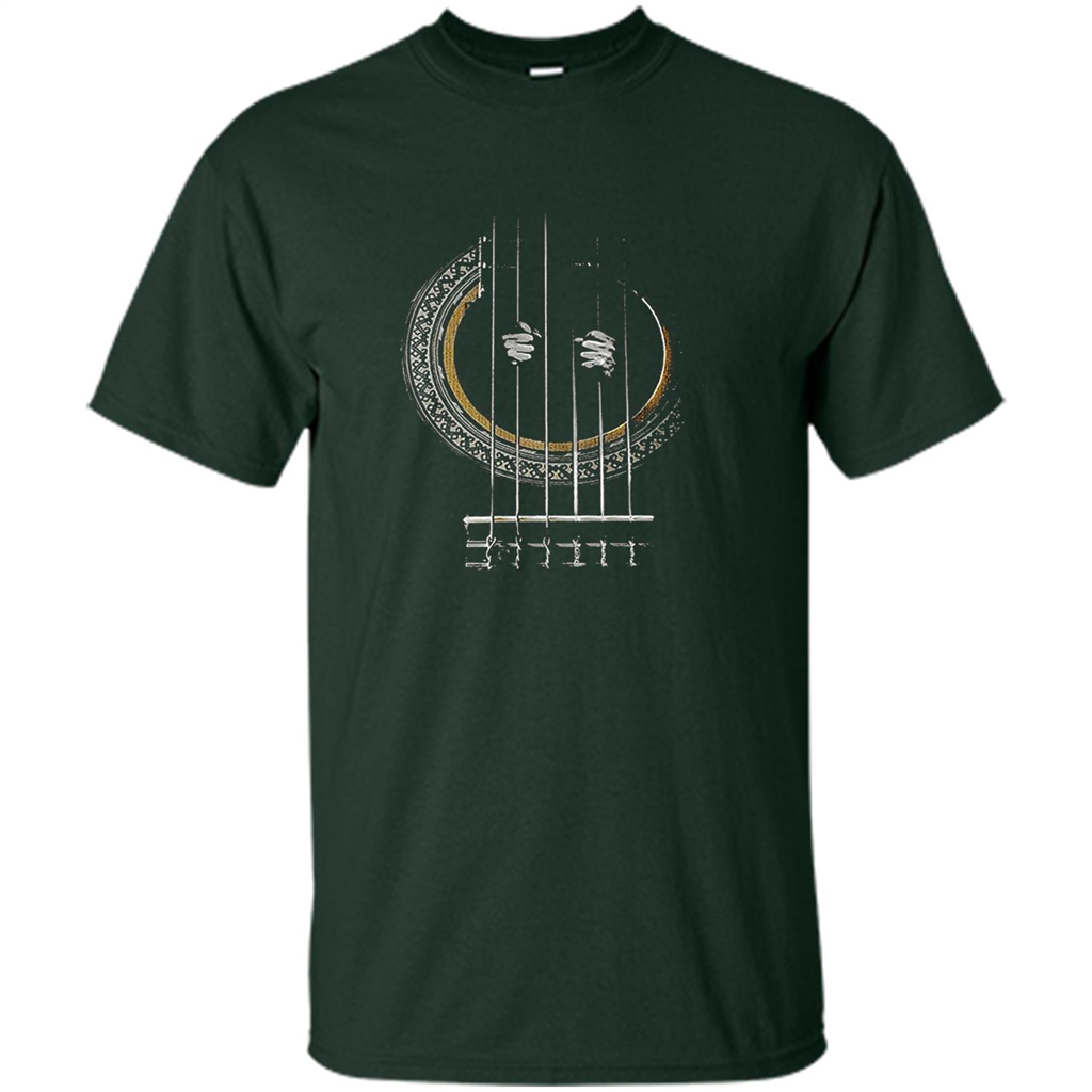 Guitar T-shirt Love Go Where The Guitar Takes You Forest Green