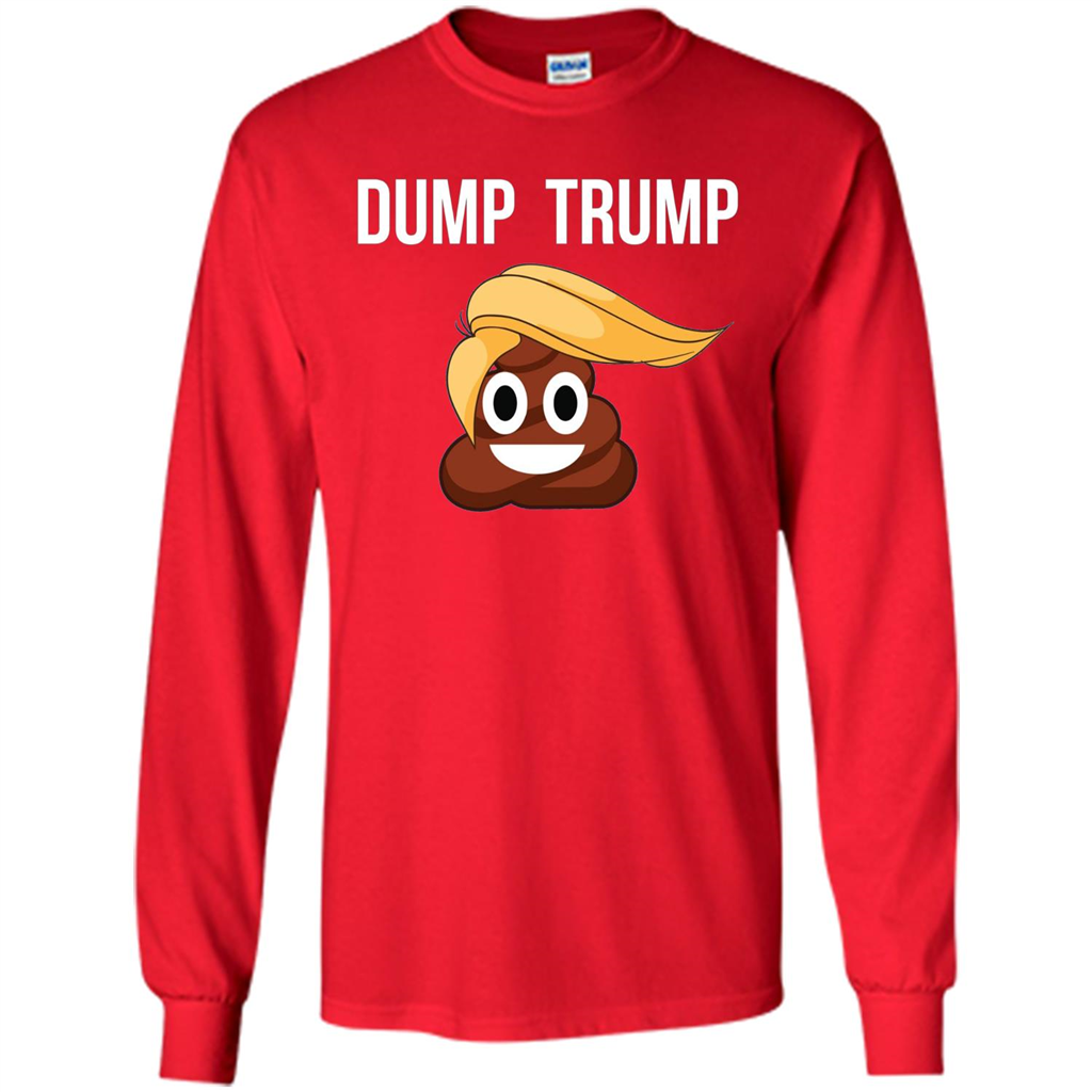 Dump Trump - Poop Emoji T-shirt Red
