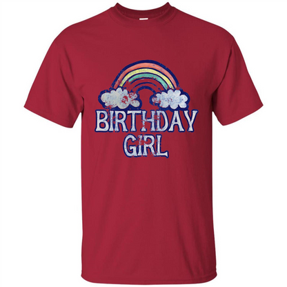Birthday Girl Rainbow T-shirt Cardinal