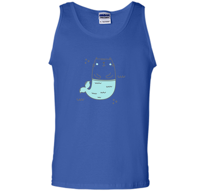 MerKitty Mermaid Cat Girls Shirt Blue shirt Royal