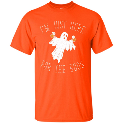 Halloween T-shirt I'm Just Here For The Boos T-shirt Orange