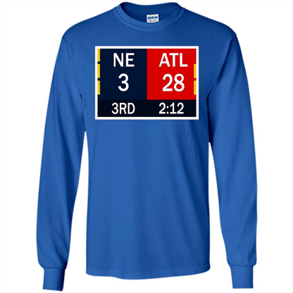 NE 3 ATL 28 Final T-shirt 2 Sides 1 Game Royal
