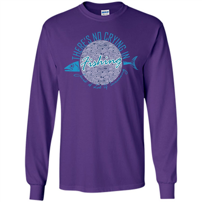 Fishing T-shirt No Crying Fishing Purple