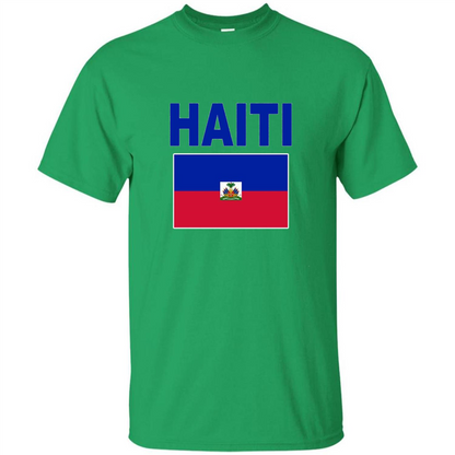 Haiti Flag T-Shirt Irish Green