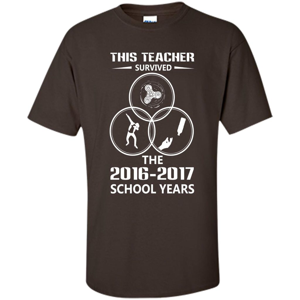 This Teacher Survived The 2016 2017 School Years T-shirt Dark Chocolate