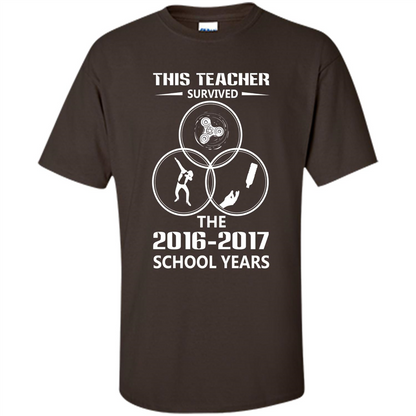 This Teacher Survived The 2016 2017 School Years T-shirt Dark Chocolate