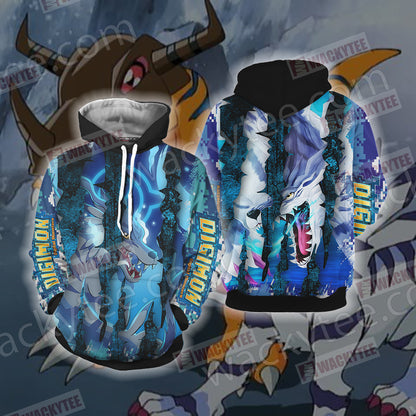 Digimon - Garurumon New Unisex 3D Hoodie