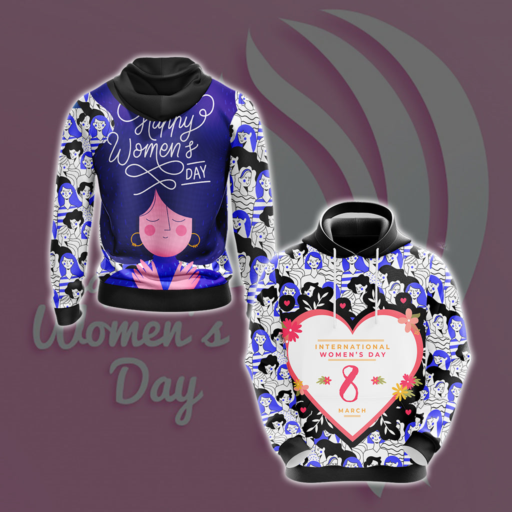 Happy Woman's Day 8th March 3D Hoodie