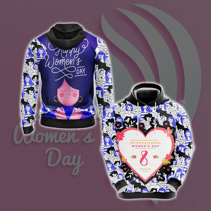 Happy Woman's Day 8th March 3D Hoodie