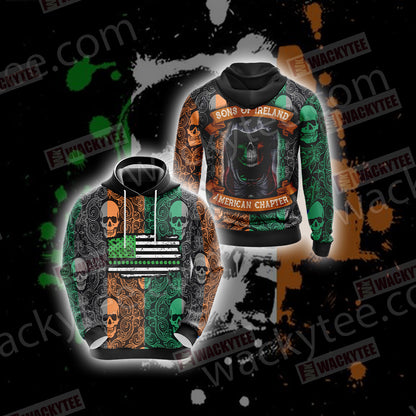 Sons Of Ireland American Chapter Happy Saint Patrick's Day Unisex 3D Hoodie
